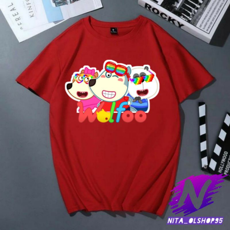 baju anak wolfoo kaos wolfoo luci dan Pando