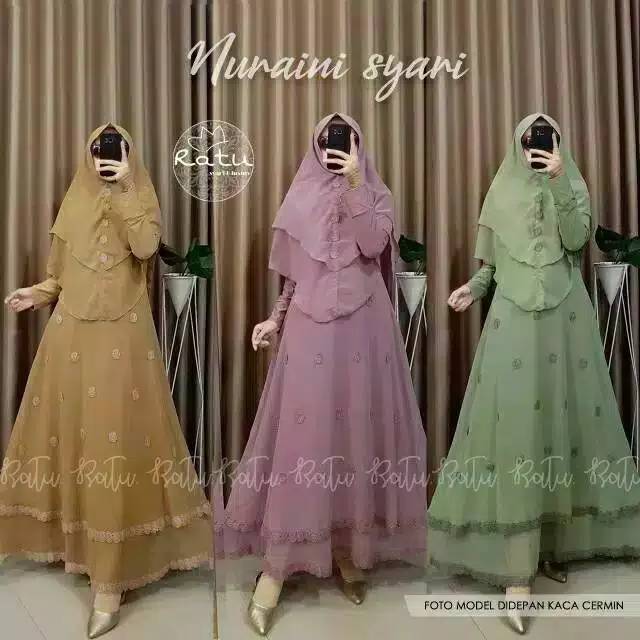 (TERMURAH// BISA COD) Nuraini syari by ratu grosir tangan pertama