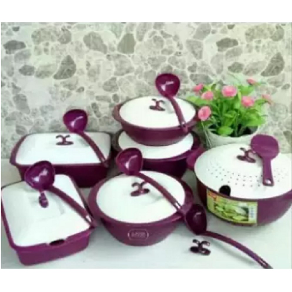 Mangkuk Saji atau Tempat Sayur Asvita Emerald Family  - 1Set Isi 6 Pcs