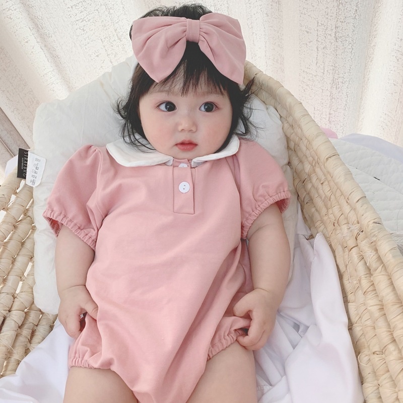 HNK SETELAN BAYI | JUMPER NEBORN | JUMPER PENDEK | JUMPER LENGAN PENDEK  + HEADBAND