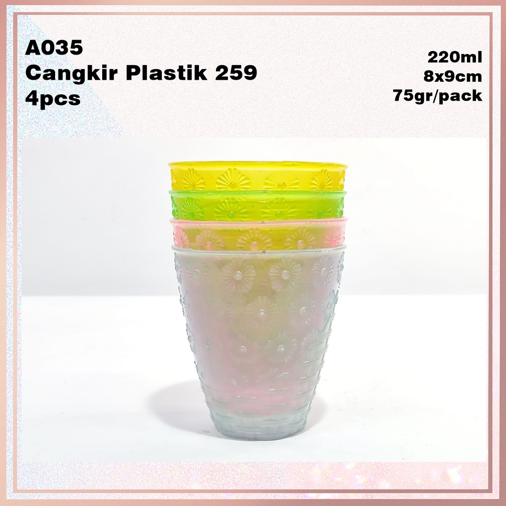 [Set 4pcs] A035 Cangkir PLastik 259 4pcs