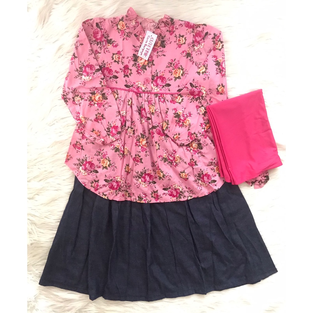 CUTETRIK / GAMIS ANAK KATUN / BAJU MUSLIM ANAK / SETELAN CUTETRIK