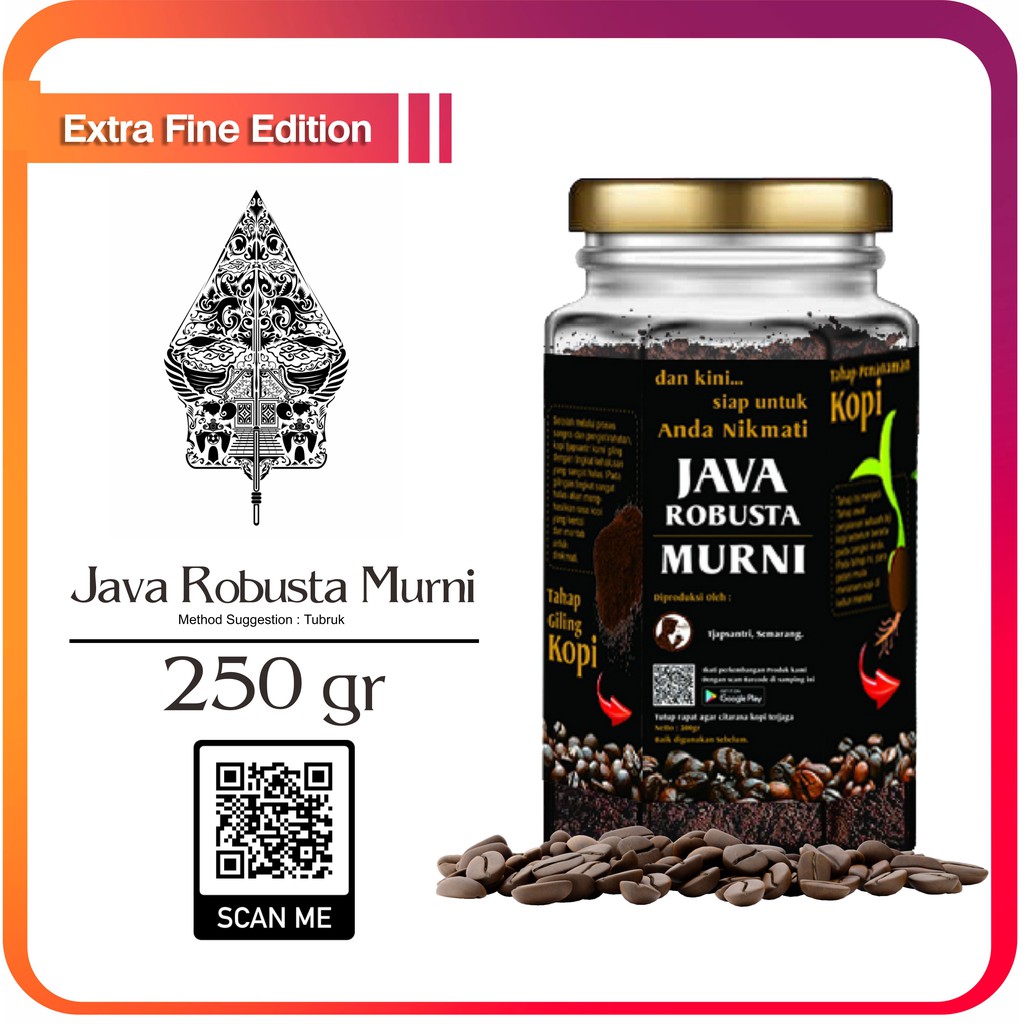 

KOPI LELET- JAVA ROBUSTA-250g