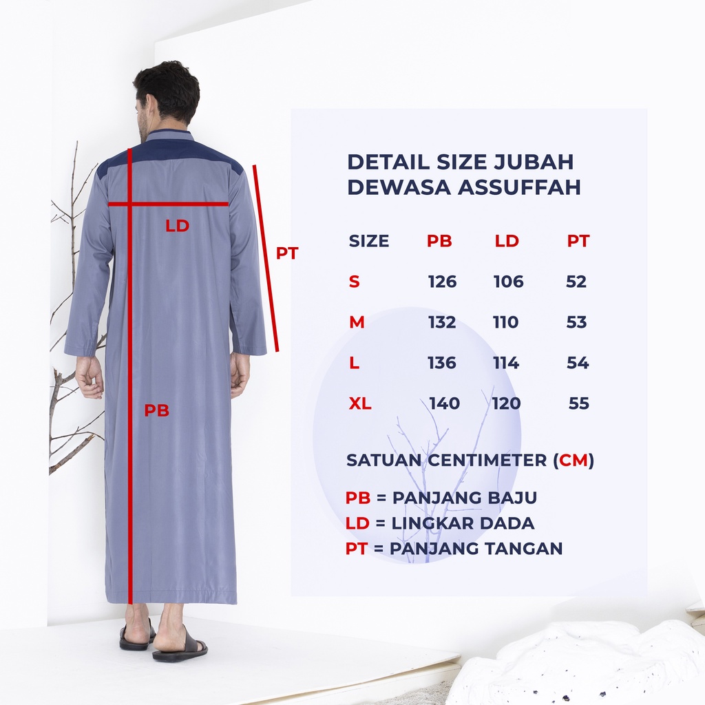 Jubah Pria Dewasa Premium Lengan Panjang Al-Jauhari Series Original Assuffah