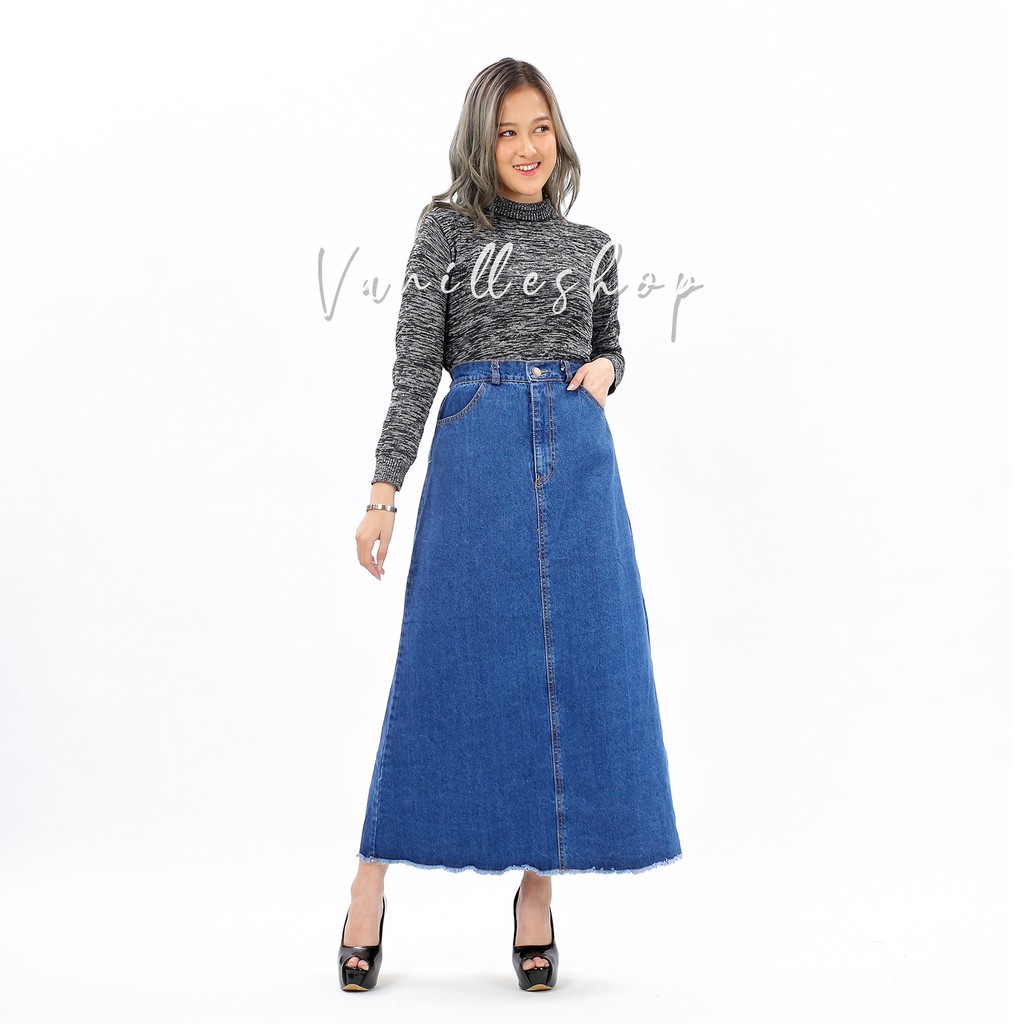 VANILLESHOP - Rok Jeans Panjang SONIA