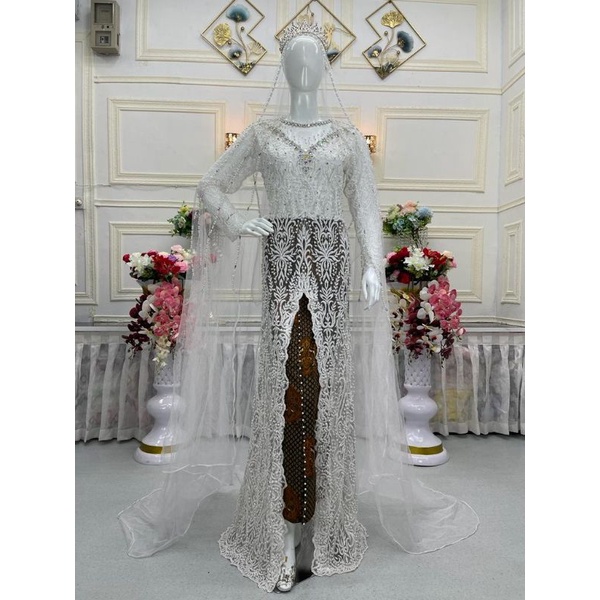 KEBAYA AKAD NIKAH MEWAH FULLPAYET EKOR