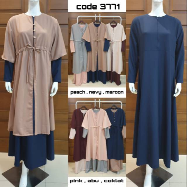 Gamis busui rompi lepas ori muteki