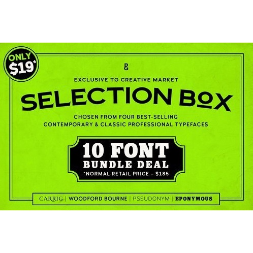 Selection Box 10 Font Bundle