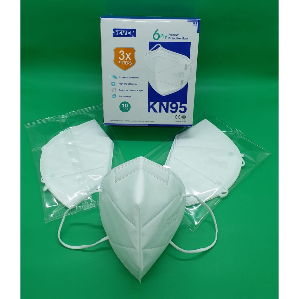 HIPNOP Masker Seven KN95 6ply Original / Masker Medis Terdaftar Kemenkes