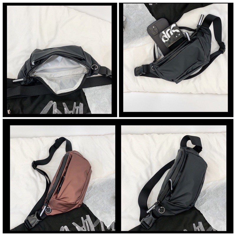 Waistbag Pria Original Import Waterproof Selempang Sling Bag Tas Pinggang B