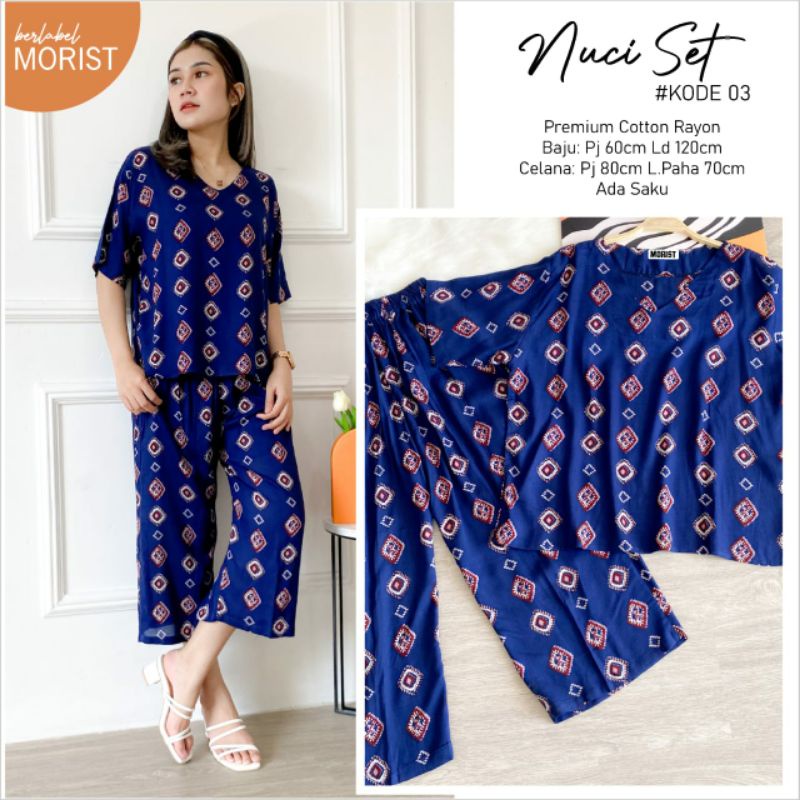 Nucy Setelan kode #03  by Morist / Setelan Rayon / Baju tidur/ Babydoll/ setelan lengan pendek