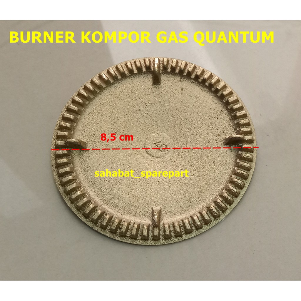 BURNER KOMPOR GAS QUANTUM SEDANG BAHAN KUNINGAN DIAMETER 8 CM