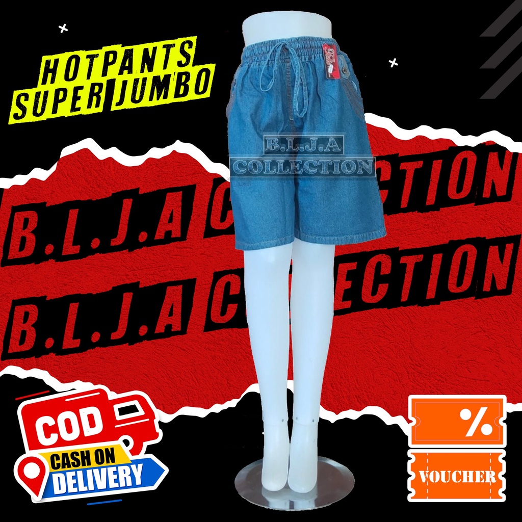 FASHION BAWAHAN PAKAIAN CELANA PENDEK HOTPANT RENT PANTS SUPER JUMBO 3/4 WANITA CEWEK PINGGANG IKAT 