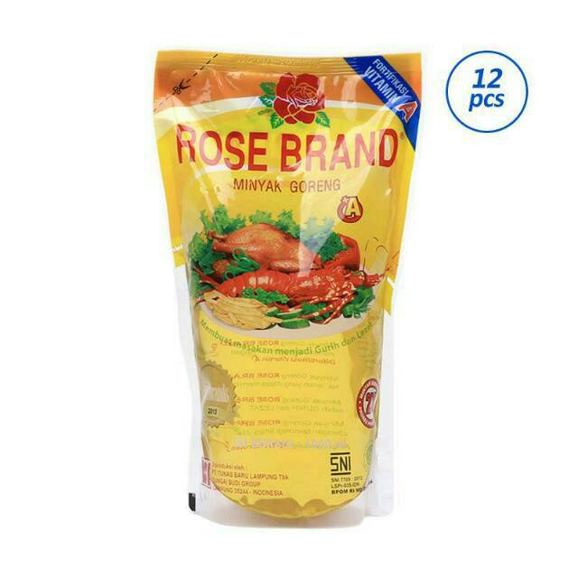 Rose Brand Minyak Goreng 1 Liter 1 Dus Isi 12 Pouch Indonesia