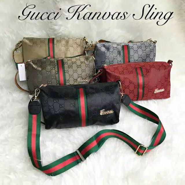 GC SLING KANVAS / TAS RANSEL WANITA / IMPORT / HAND BAG / SLEMPANG