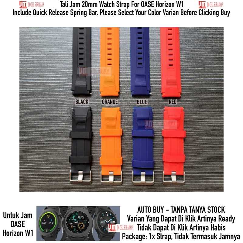 SIKAI Wide Watch Strap Oase Horizon W1 - Tali Jam 20mm Rubber Sporty Silikon