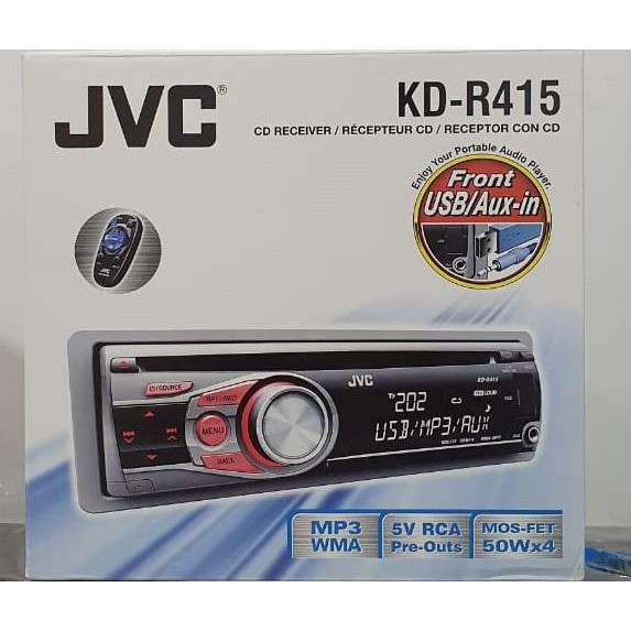 sulaemanan_selle | Head Unit JVC KD-R415 Tape Mobil CD/MP3/USB/RADIO Car Audio