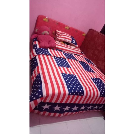 BEDCOVER SET~BEDCOVER + SPREI motif AMERIKA