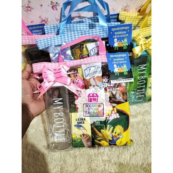 Bingkisan ulang Tahun || Souvenir ultah my bottle kotak