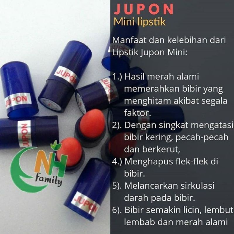 Medan Termurah + BPOM Lipstick Lipstik Lipbalm Jupon mini