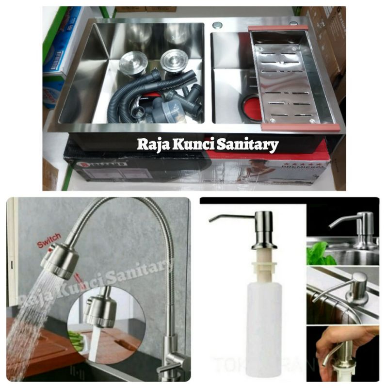 Kitchen Sink BOLZANO MILAN 8245/Paket Lengkap Kitchen Sink BOLZANO MILAN 8245 Stainless Stell