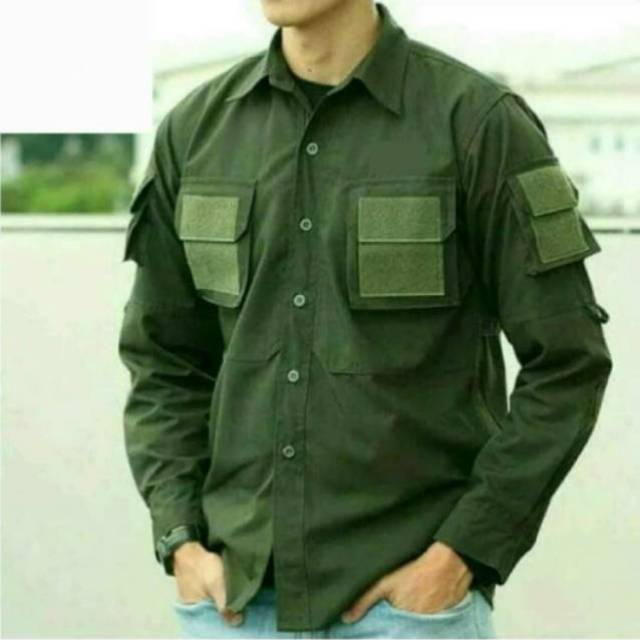 Baju Pria Kemeja Tactical Pria lengan panjang Kemeja 511 Pakaian Lapangan |  Shopee Indonesia