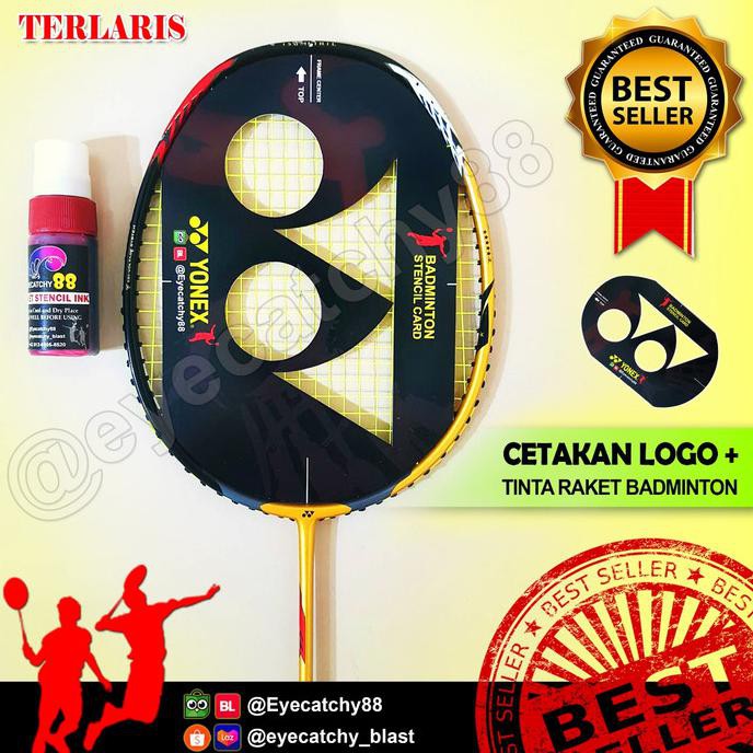 

Promo Awal tahun Tinta/Ink dan Stencil Card Badminton/Logo Raket/ Cetakan Raket Big Sale