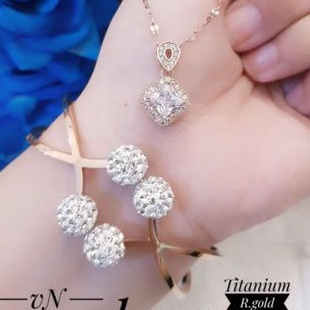 Titanium Set Perhiasan Wanita P112