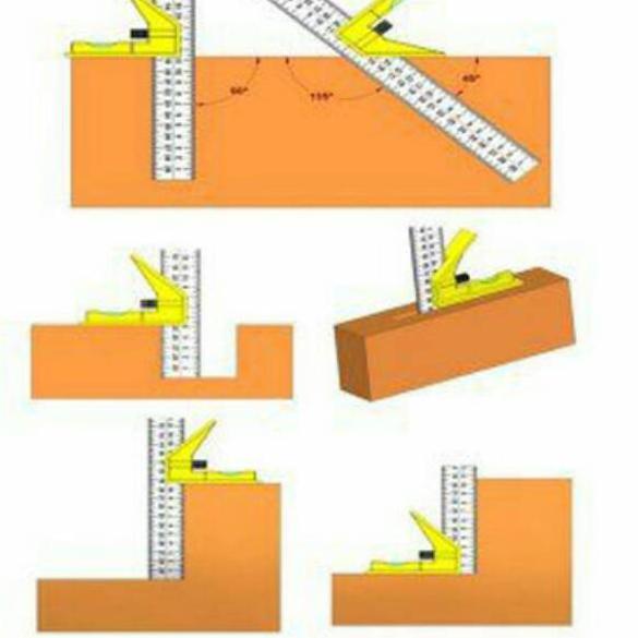 

New Arrival Mistar Penggaris Siku Tukang Multifungsi - ZEAST - Black