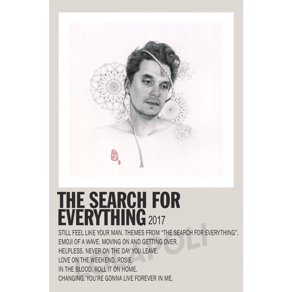 Poster Cover Album The Search for Everything - John Mayer