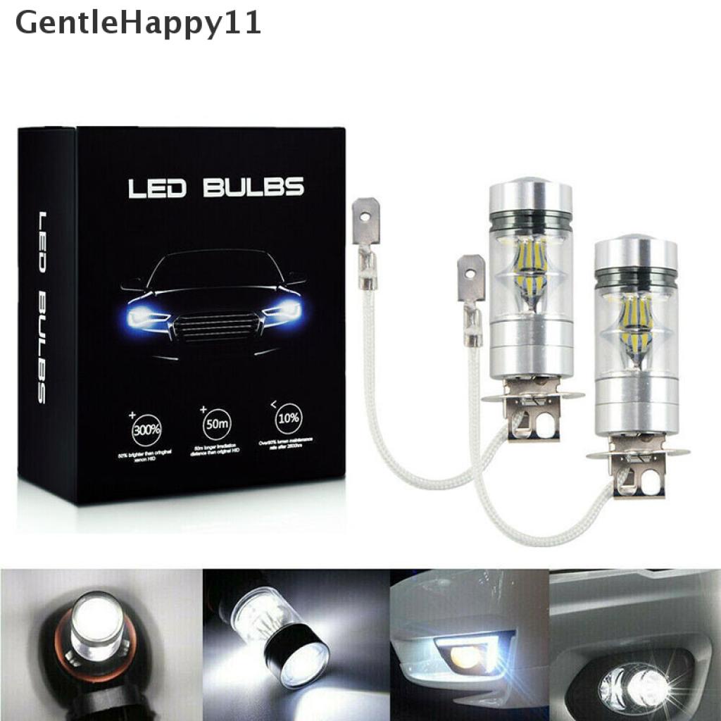 Gentlehappy Lampu Kabut Depan Mobil LED H3 100W 12 / 24V