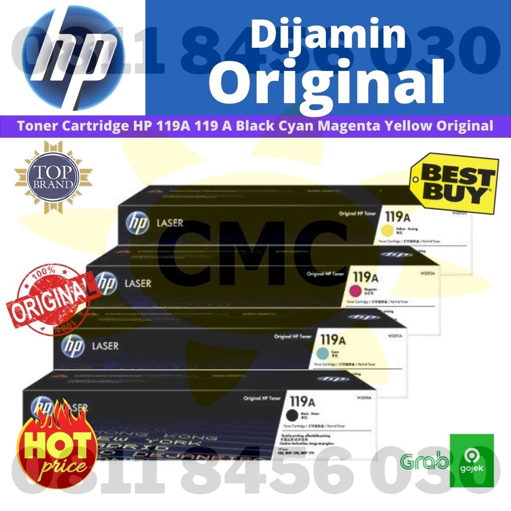 Toner Cartridge HP 119A 119 A Black Cyan Magenta Yellow Original