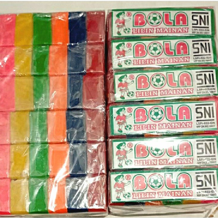 Bola Lilin Mainan / Plastisin isi 6 warna / Malam / Mainan Edukasi - Padasamah