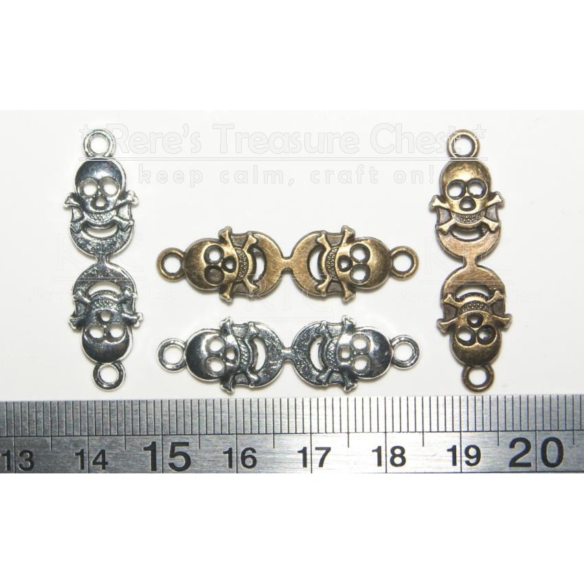 Skull Bracelet Connector Charm