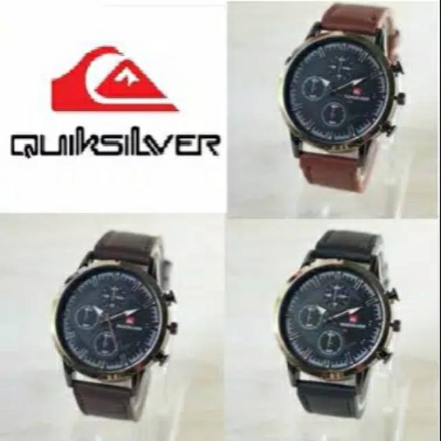 JAM TANGAN MURAH PRIA QS QUICKSILVER LEATHER CHRONO VARASI // QS006