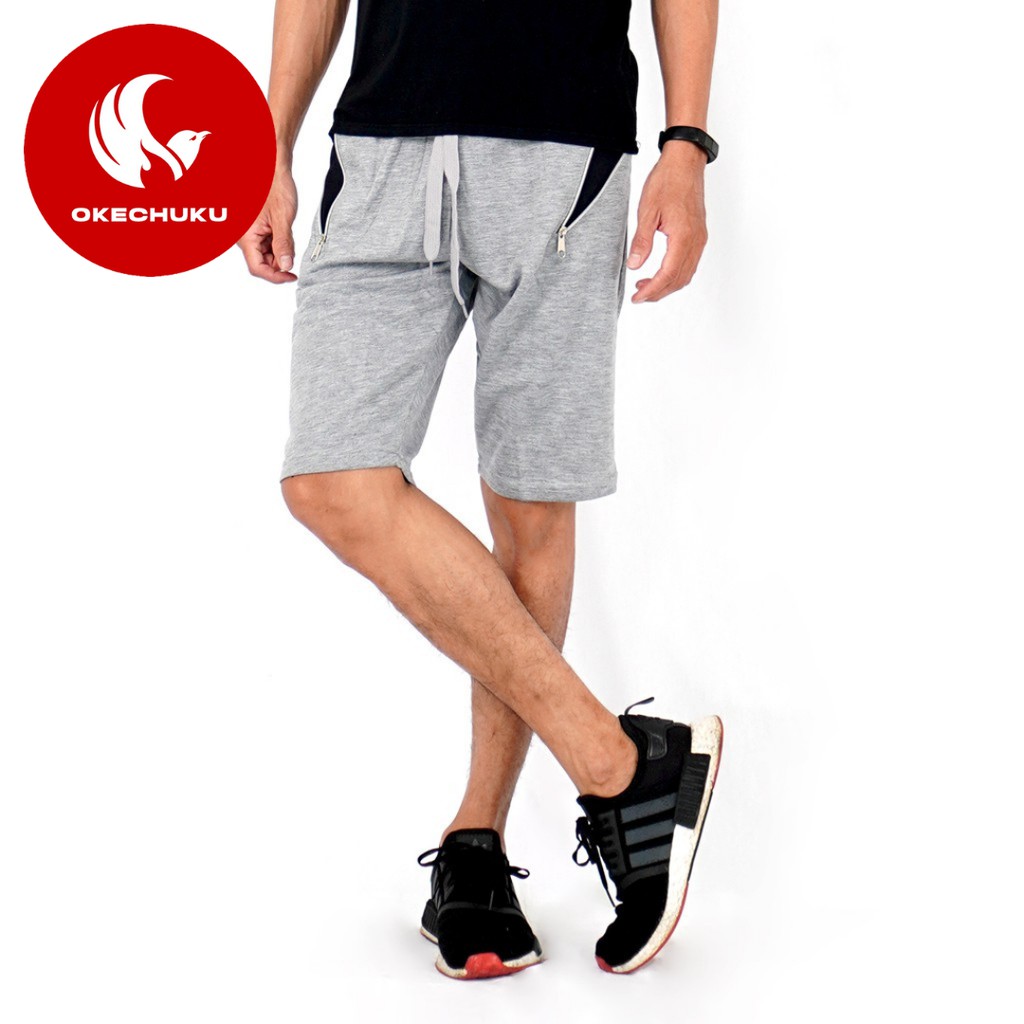 OKECHUKU Celana Pendek Jogger Joger Pria Selutut / Sedengkul Sweatpants - Jacque