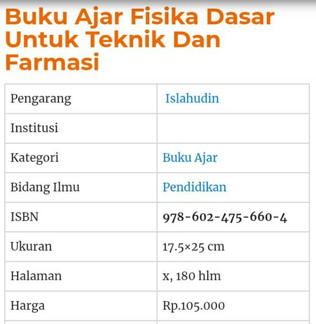 Buku Ajar Fisika Dasar Untuk Teknik Dan Farmasi Original Shopee Indonesia