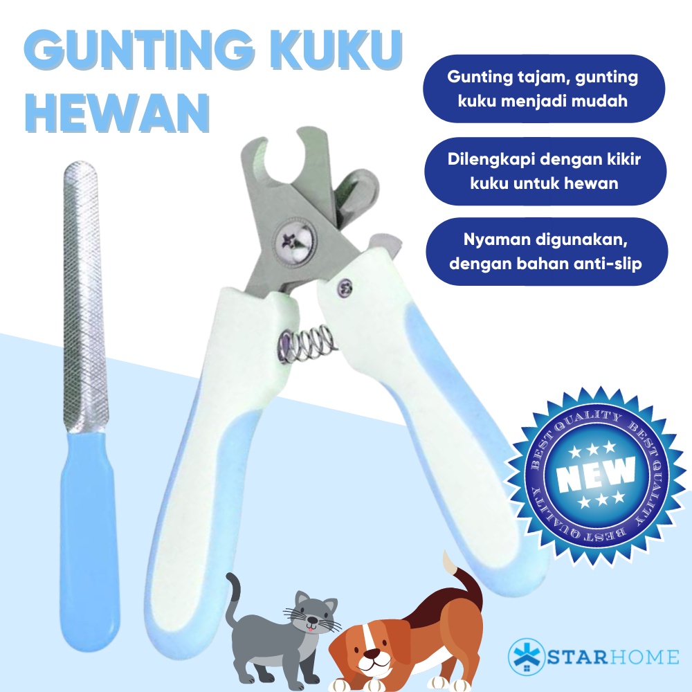 Gunting Kuku Kucing Anjing Pet Grooming Cat Dog Nail Clipper Pemotong Kuku Kucing Anjing Set