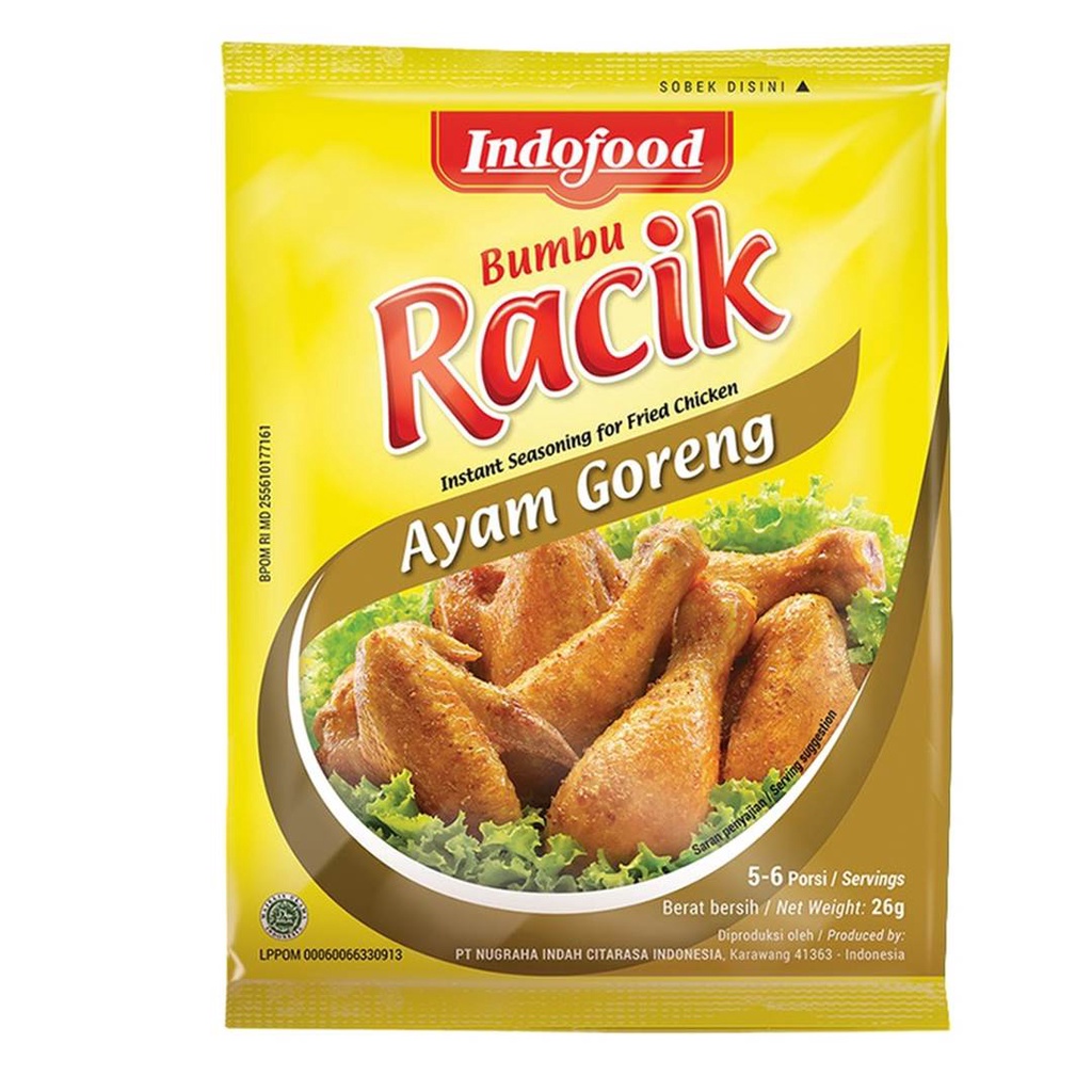 

INDOFOOD Bumbu Racik Ayam Goreng kemasan renceng @25 gram x 10 pcs