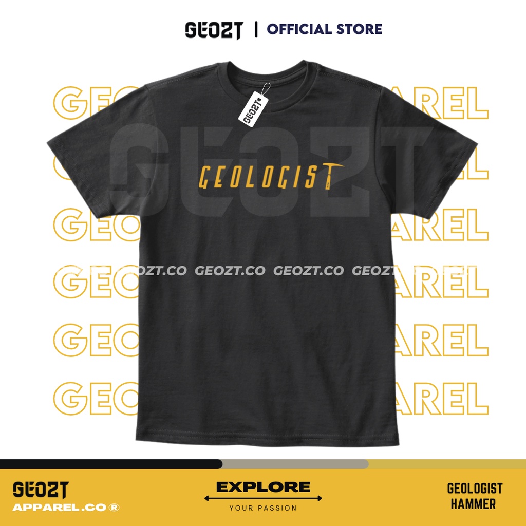 T-Shirt Geologi / Kaos Geologi "Geologist Hammer"