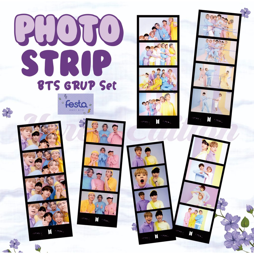 Photostrip BTS Festa 2021 Member Set Jungkook Jimin Taehyung Suga Jin Jhope RM Kpop