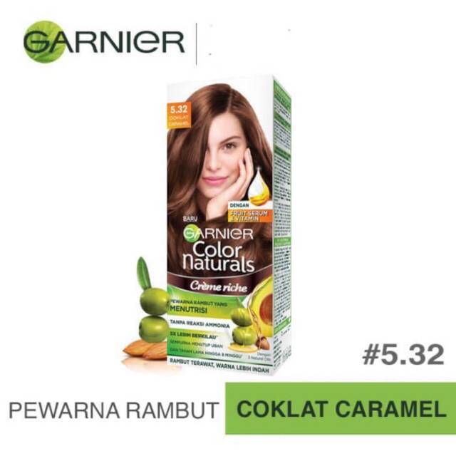 Garnier Color Naturals No.  5.32 Pewarna Rambut  COKLAT CARAMEL