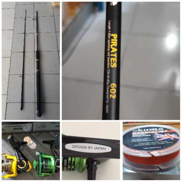 Set pancing reel  fugu 4000 free senar