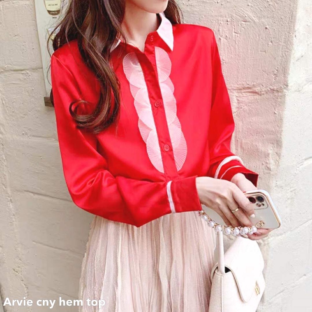 Arvie cny hem top - Thejanclothes