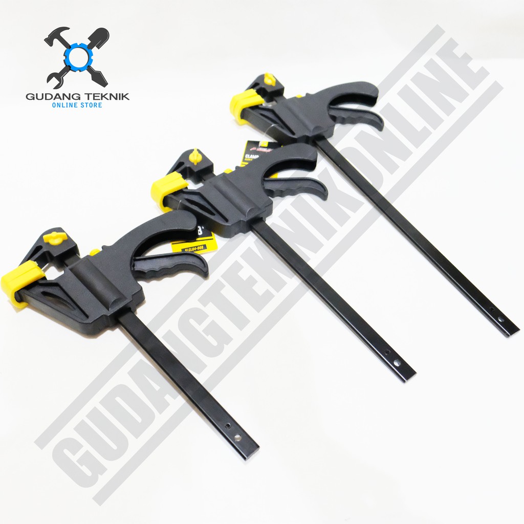 SOLID F Clamp Klem Kayu F 6&quot; 8&quot; 12&quot; / Alat Jepit Penjepit Kayu Clamp F 6inch 8inch 12inch
