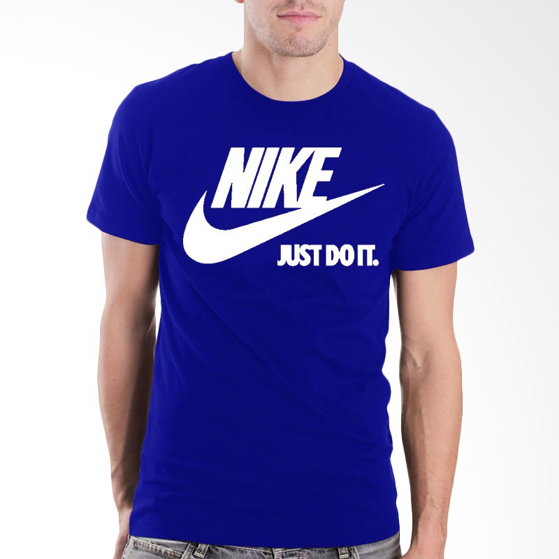 NIKE BASIC KAOS T-SHIRT COMBED NIKE BASIC WARNA BIRU BCA / BENHUR HEL KY
