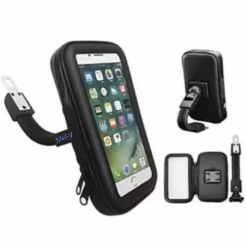 Holder Hp Sepeda Motor Waterproof - Holder Gps Handphone Sepeda Motor Spion