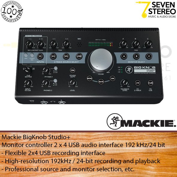 Mackie Big Knob Studio+ Monitor Controller With 2 X 4 Soundcard