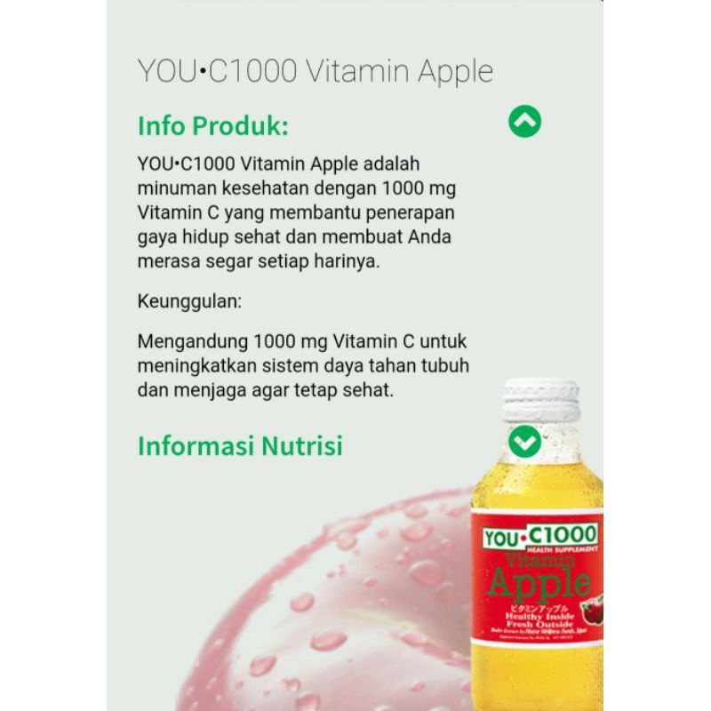You C 1000 Orange Lemon Apel Mangga 140ml Botol Kaca Shopee Indonesia