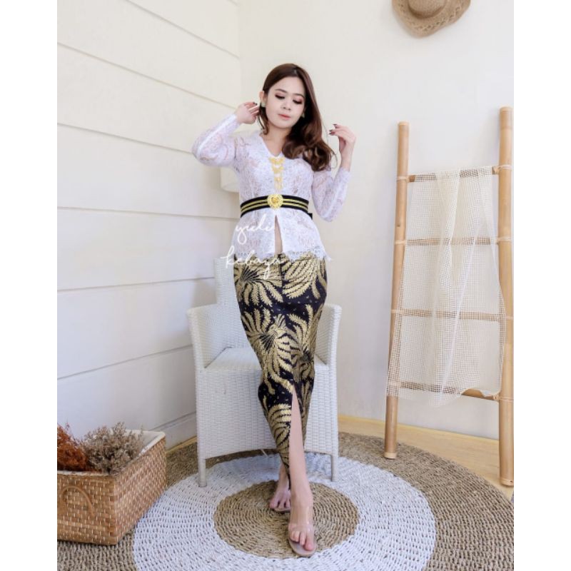 Set Kebaya Bali Kartini Modern | Kebaya Putih Murah